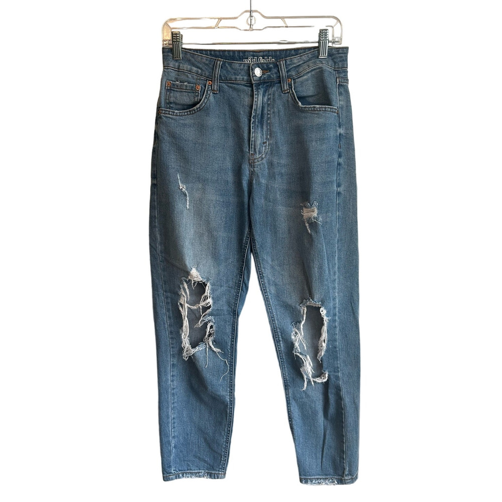 Wild Fable Ripped High Rise Mom Jeans - Size 2
